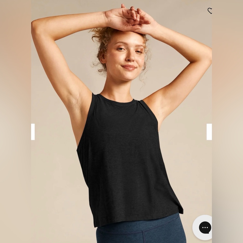 BEYOND YOGA Featherweight Rebalance Tank Black Women’s Large EUC